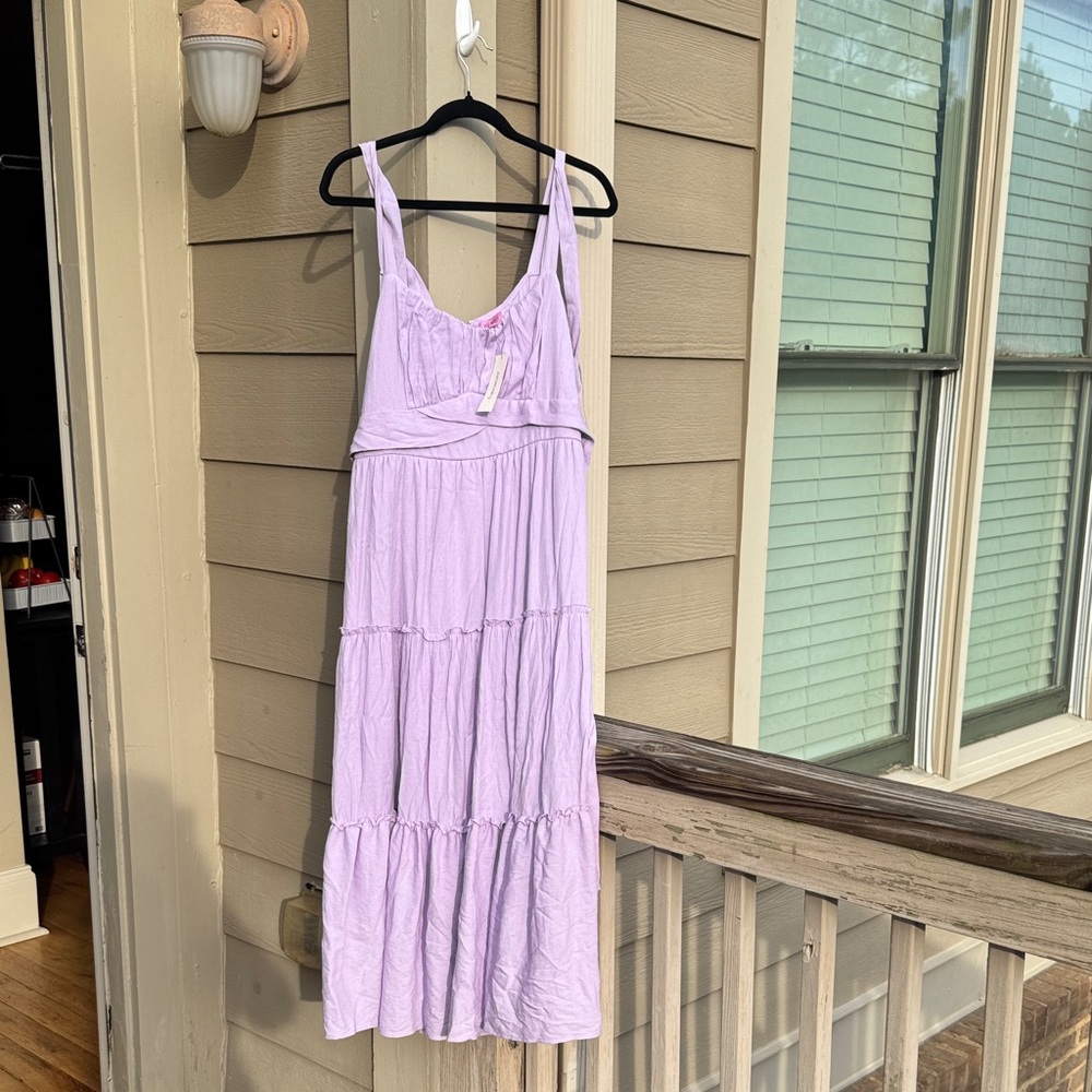 Francesca's Collections Lavender Tiered Maxi Dress